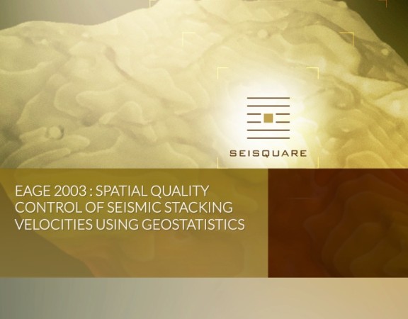 Eage 2003 : Spatial Quality Control Of Seismic Stacking Velocities Using Geostatistics