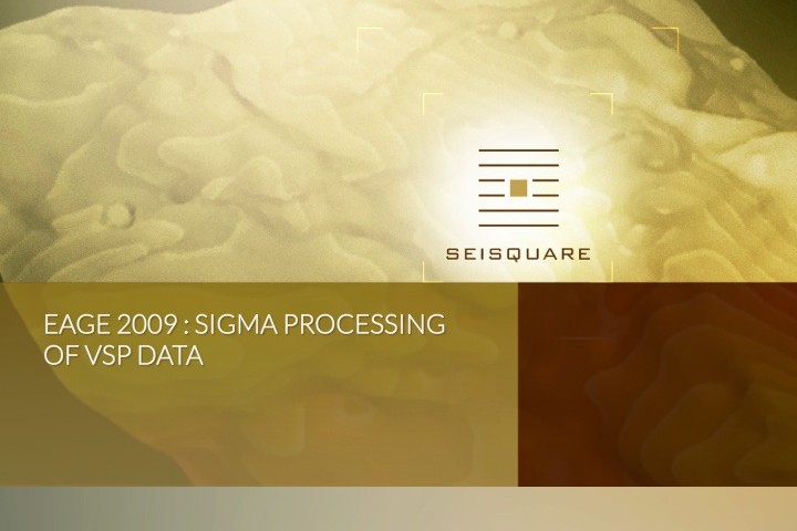 Eage 2009 : Sigma Processing Of Vsp Data