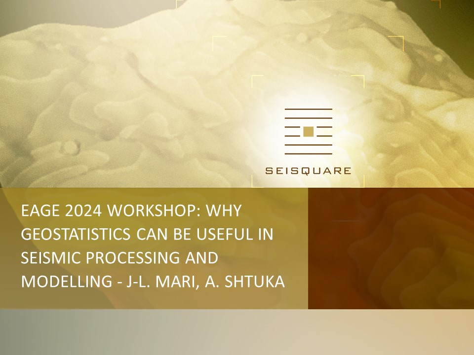 Publication title: EAGE 2024 Workshop: Why geostatistics can be useful in seismic processing and modelling